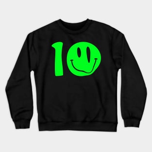 ACID MUSIC - HAPPY GREEN DISTORTION FROM THE 90S Crewneck Sweatshirt